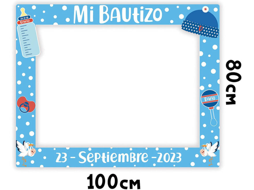 Photocall Bautizo Azul