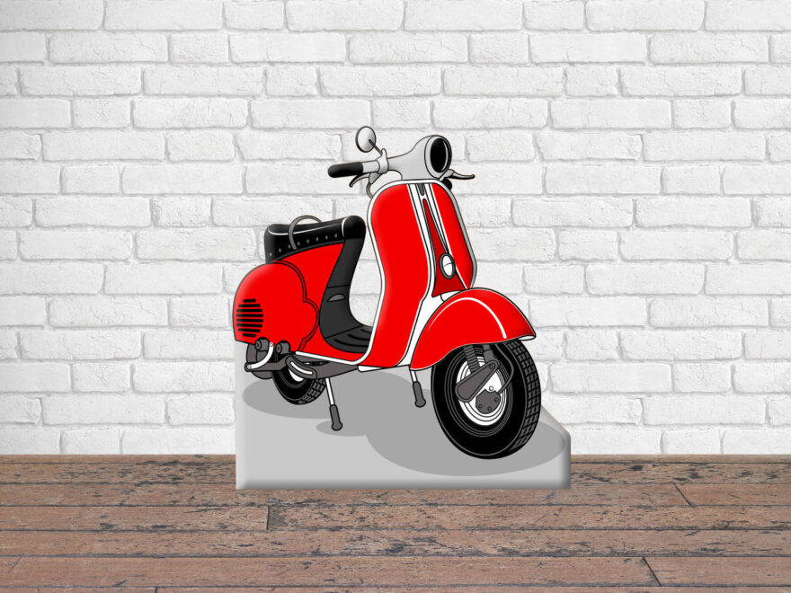 Photocall Moto Vespa Roja