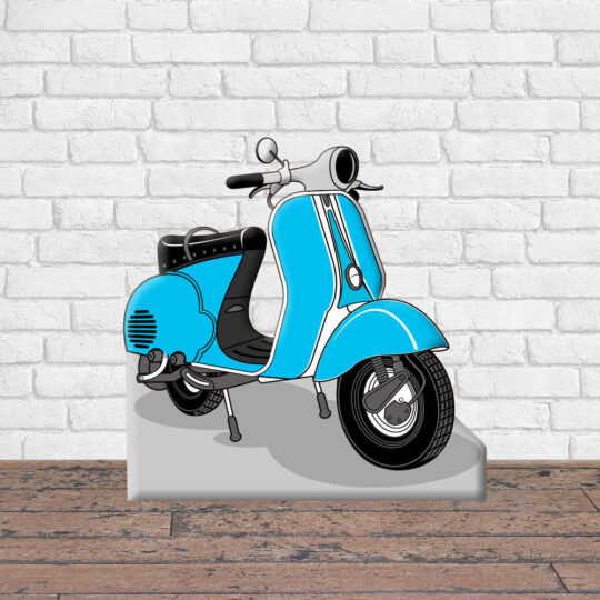 Photocall Moto Vespa Azul