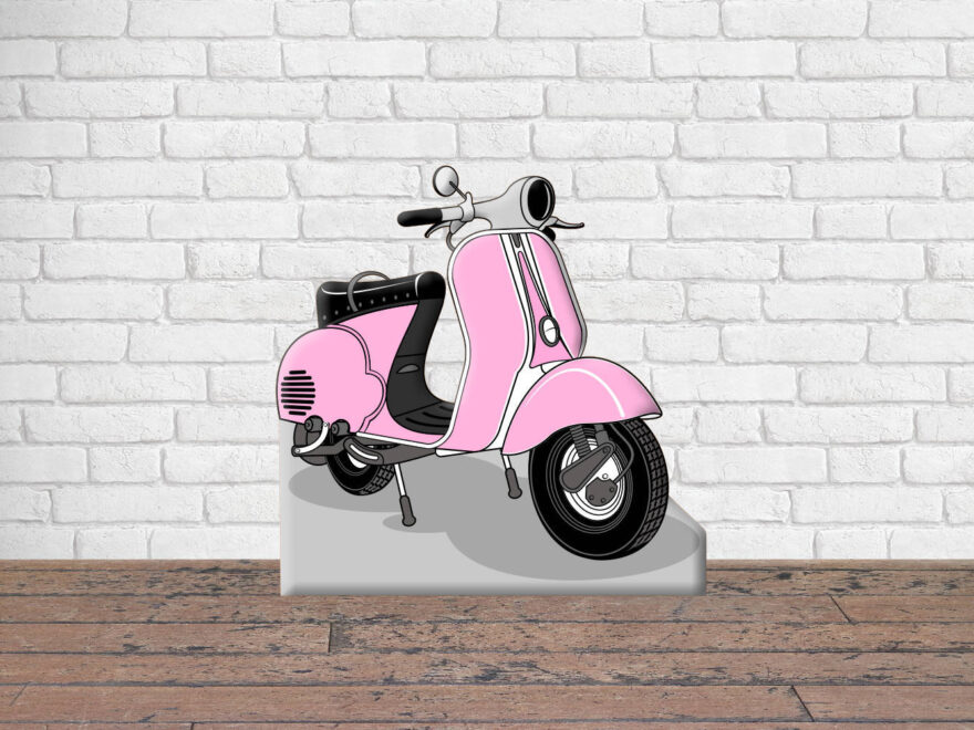 Photocall Moto Vespa Rosa