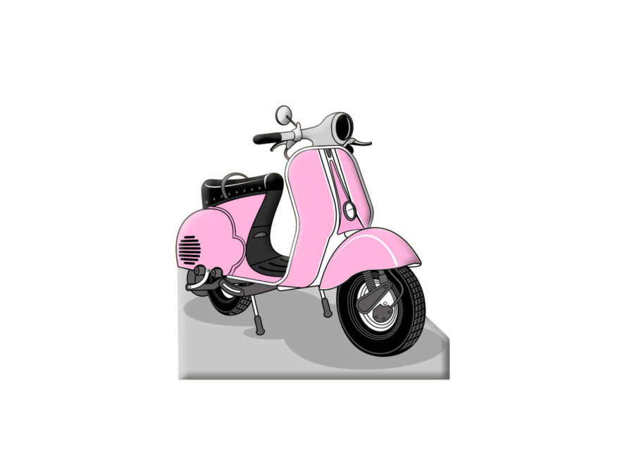 Photocall Moto Vespa Rosa diseño
