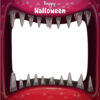 Photocall Halloween Boca Monstruo Roja diseño
