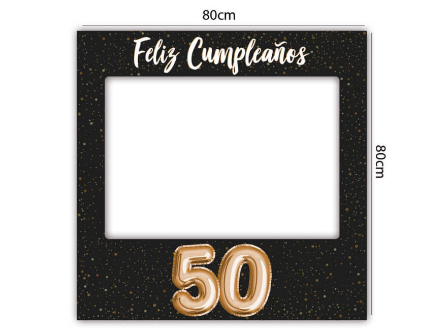 Photocall Cumpleaños 50 negro
