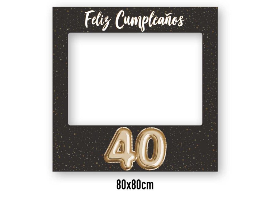 Photocall Feliz 40 cumpleaños globo