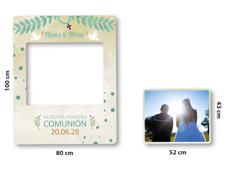 Photocall comunión verde