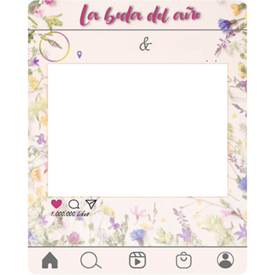Photocall Boda Instagram flores silvestres