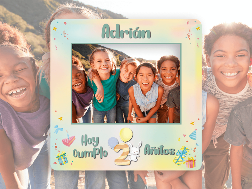 Photocall Feliz cumpleaños Bebes 2 años + Atrezos