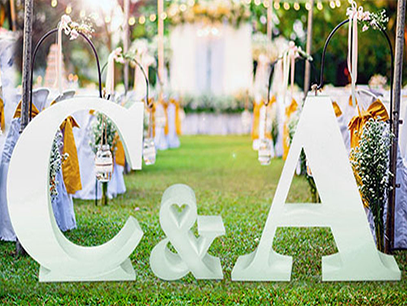 letras decorativas para bodas