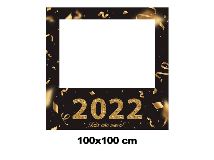 Photocall Feliz Año Nuevo 2022 Negro