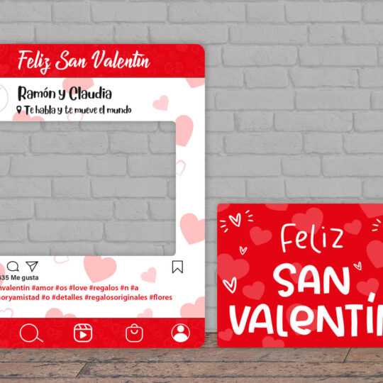 Photocall San Valentín Corazones + Cartel