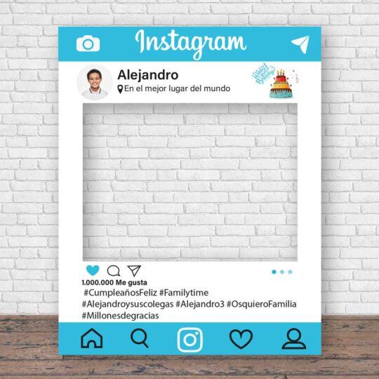Photocall Instagram Azul