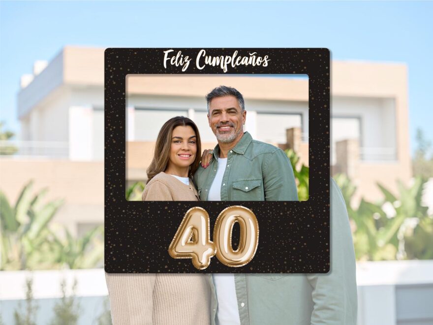 Photocall Feliz 40 cumpleaños globo