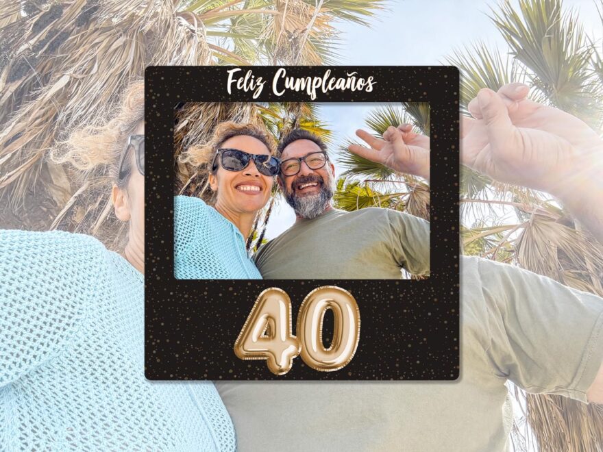 Photocall Feliz 40 cumpleaños globo