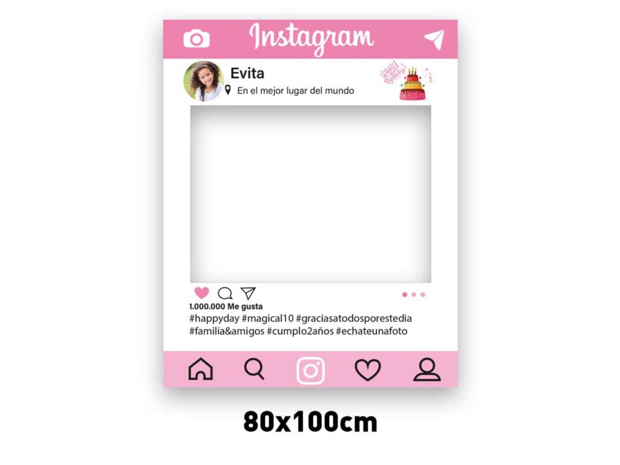 Photocall Instagram rosa