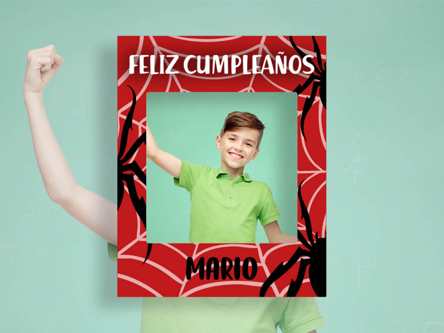 Photocall Cumpleaños Telaraña + Cartel