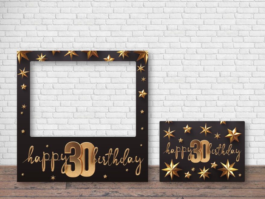 Photocall Feliz 30 Cumpleaños con estrellas