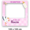 Photocall Mi Bautizo Personalizado Rosa