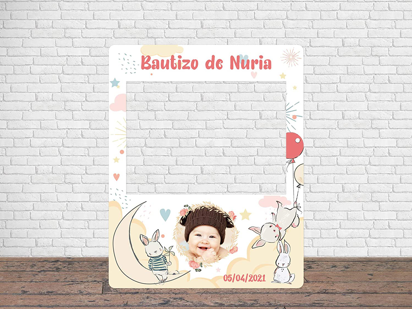 Marco Photocall Bautizo Niño con Accesorios✔️ por sólo 6,71 €. Envío en  24h. Tienda Online. . ✓. Artículos de  decoración para Fiestas.